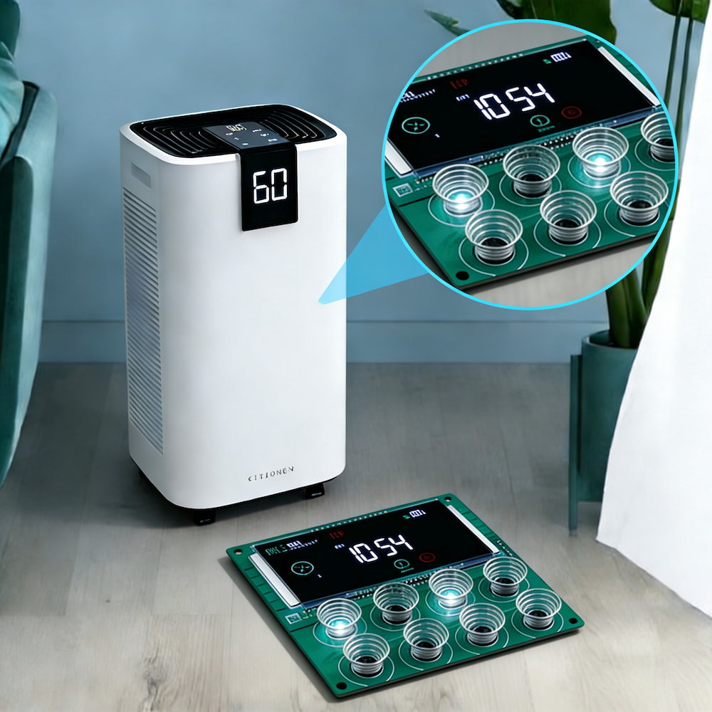 智能空气净化器控制板，带 PM2.5 激光传感器和 Wi-Fi 物联网支持